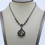 Antique Style Green Amethyst Necklace