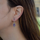 Antique style amethyst earrings