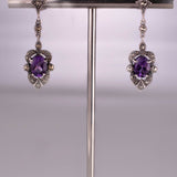Antique style amethyst earrings